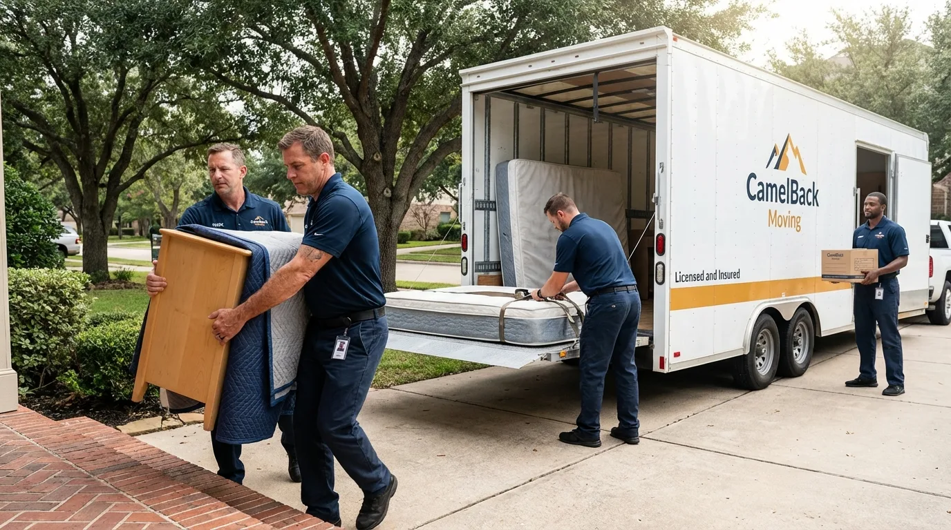 Crew loading residential truck for cross-state move from Williamsburg, KY